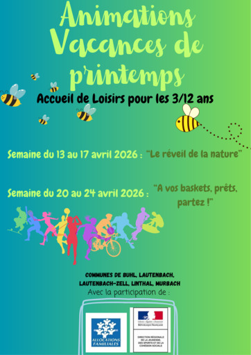 Infos acm vacances d'avril 2026