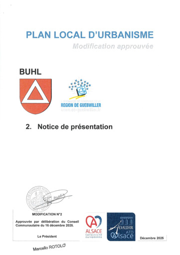 2. Notice de présentation approuvée