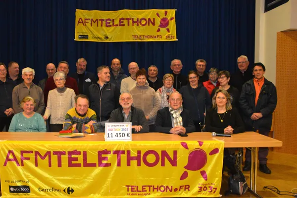 Remise chèque téléthon 11450€